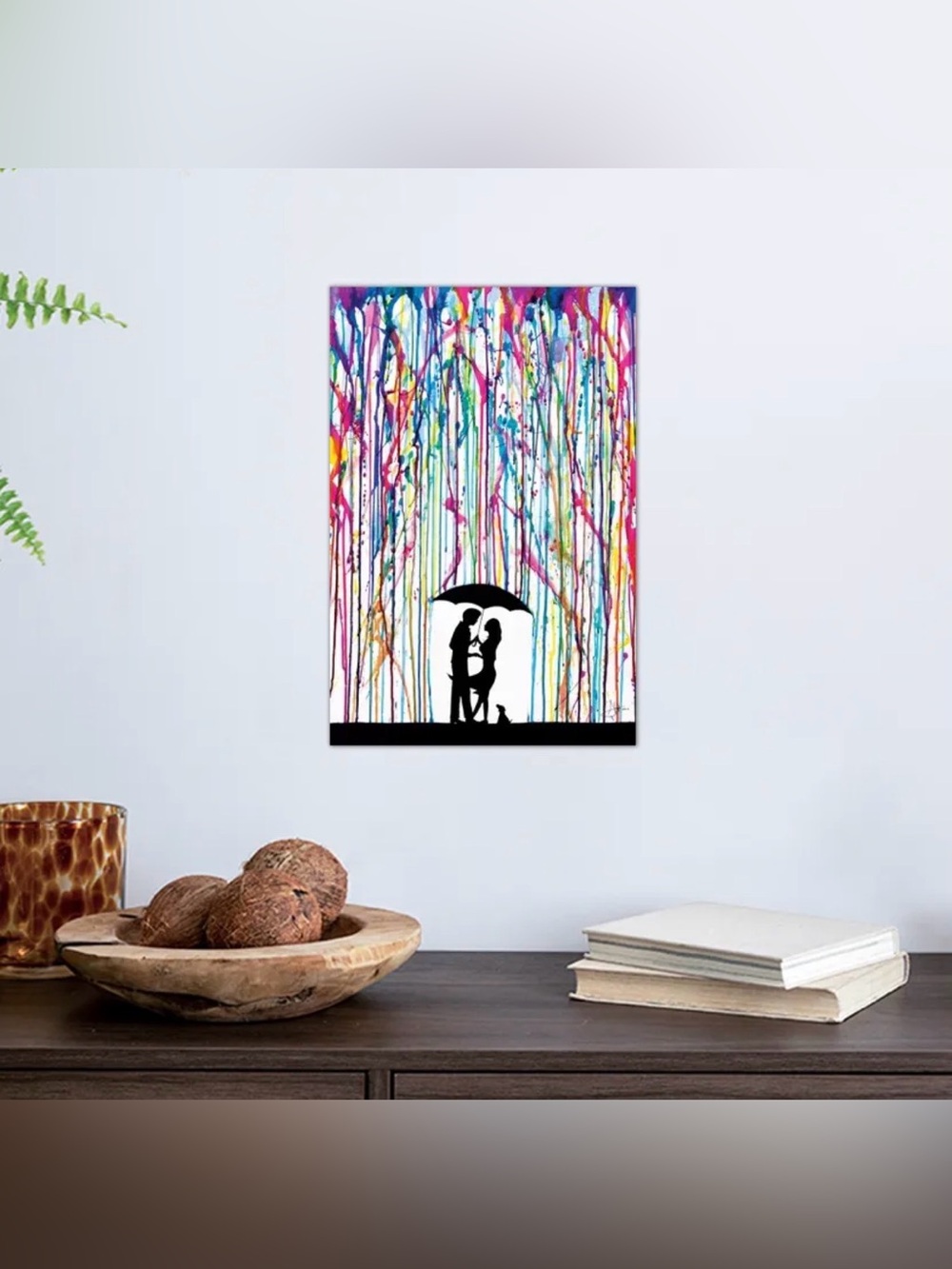 🌈☔️ Canvas Marc Allante Two Step Painting Rainbow Rain Storm Relationship